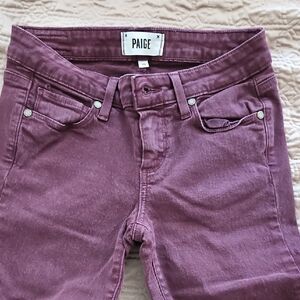 PAIGE Women's High Rise Jeans in Deep Purple